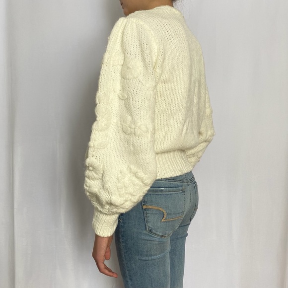 NWT ZARA Ivory Chunky Knit Sweater - Picture 4 of 10